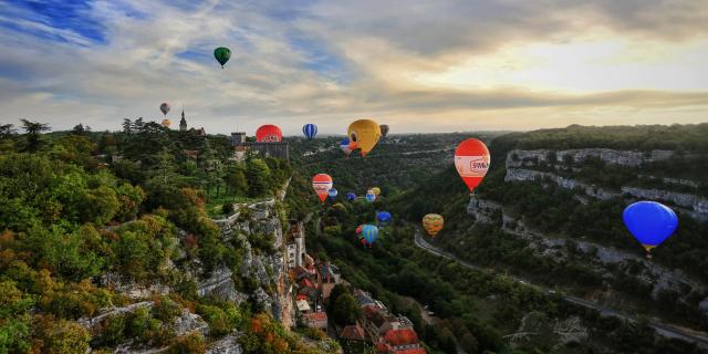 Les montgolfières à Rocamadour