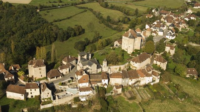 Vue aerienne de Curemonte