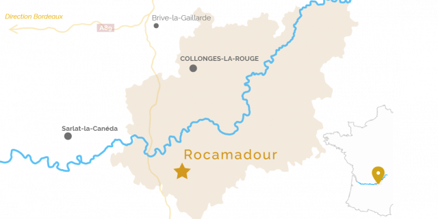 Carte de situation - Rocamadour