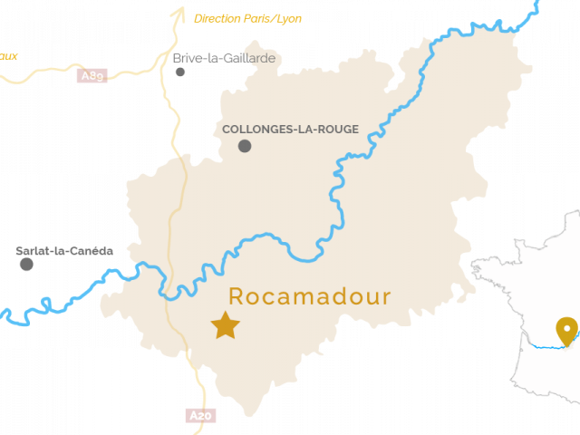 Carte de situation - Rocamadour