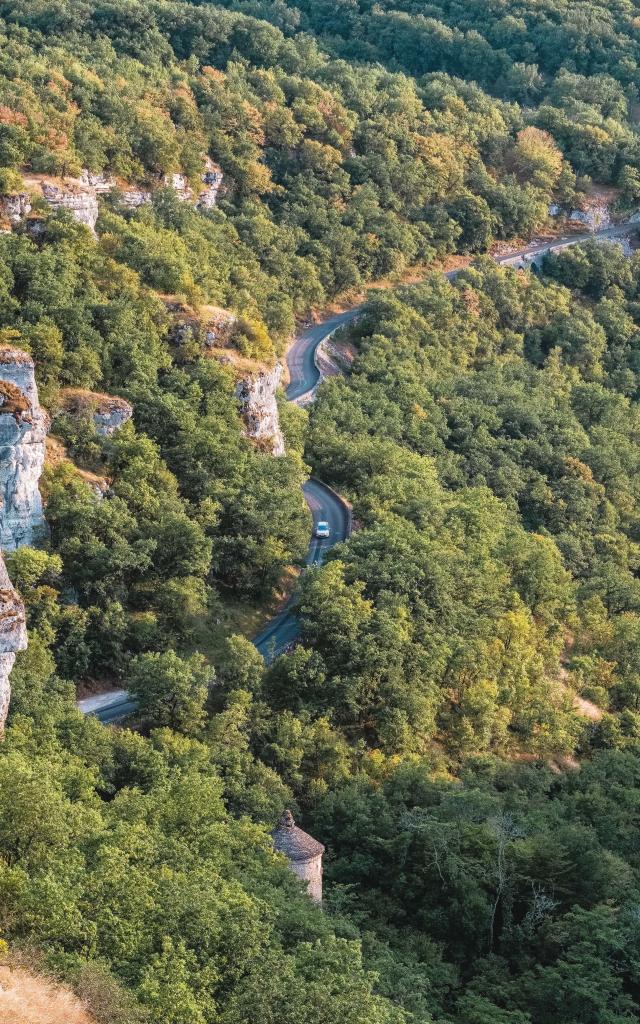 Route d'accès à Rocamadour