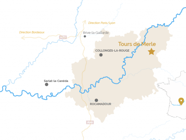 Carte les Tours De Merle