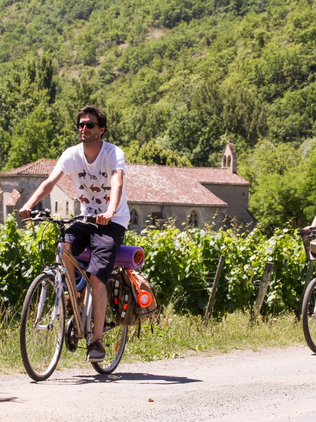 A vélo dans les vignes - Véloroute Vallée du Lot