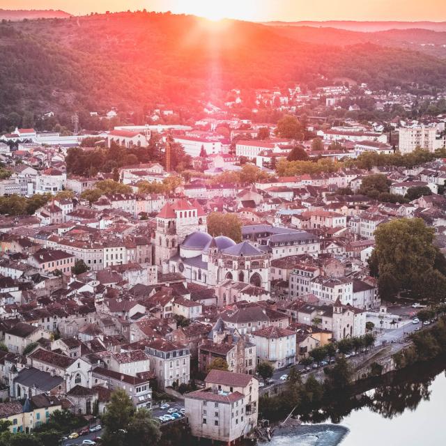 Coucher de soleil sur Cahors