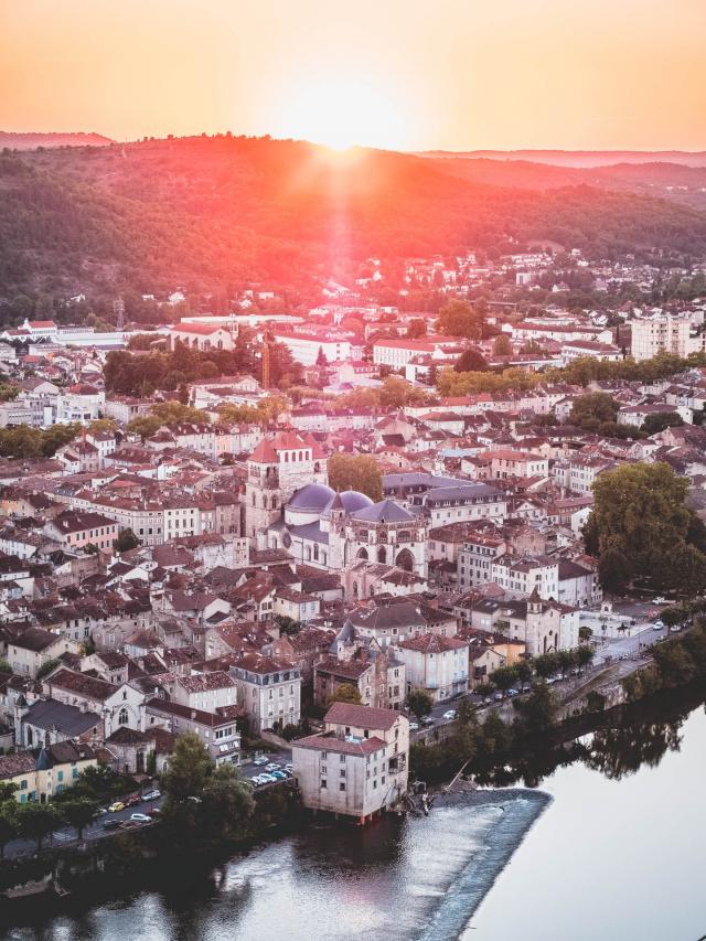 Coucher de soleil sur Cahors