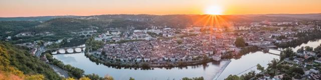 Coucher de soleil sur Cahors