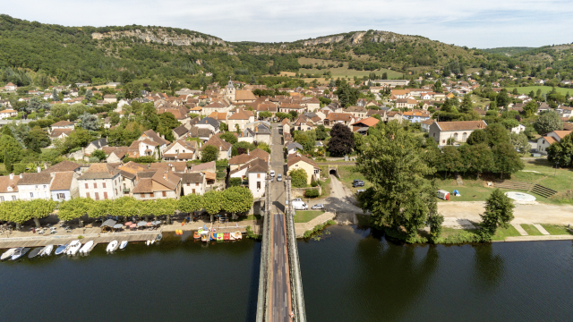 Au-dessus du pont de Cajarc à Salvagnac-Cajarc