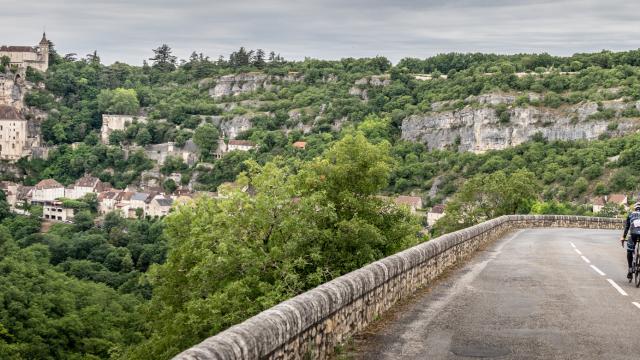 Sylvain Chavanel en reco sur l'étape du tour de France à Rocamadour