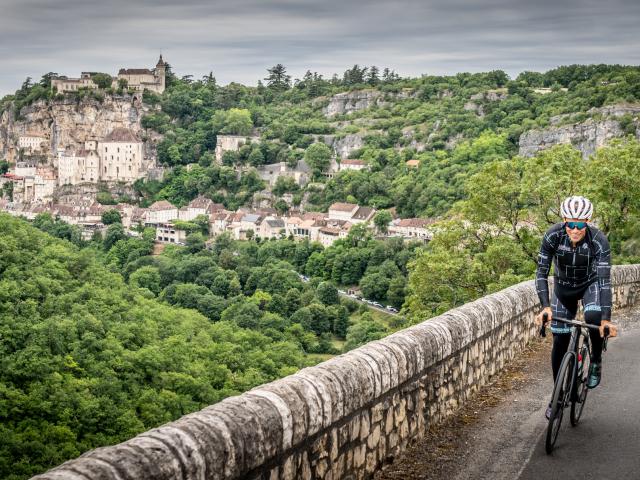 Sylvain Chavanel en reco sur l'étape du tour de France à Rocamadour