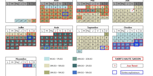 Calendrier 2024 Padirac