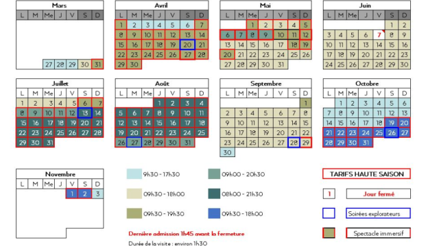 Calendrier 2024 Padirac