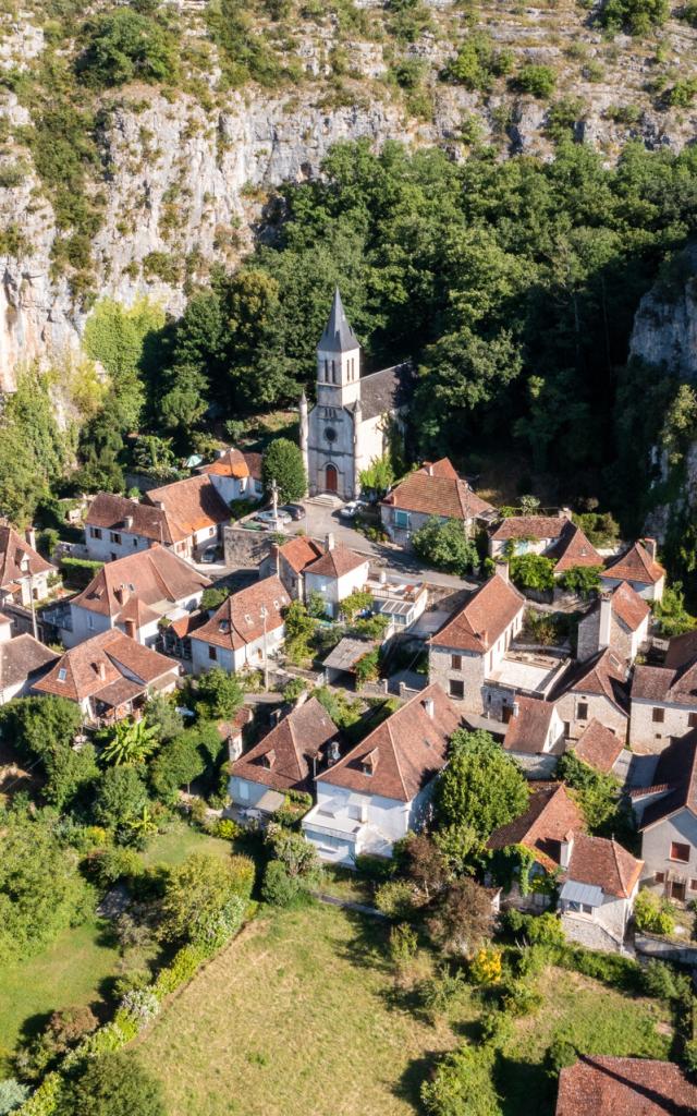 Vue drone du village de Gluges