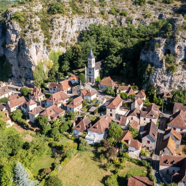 Vue drone du village de Gluges