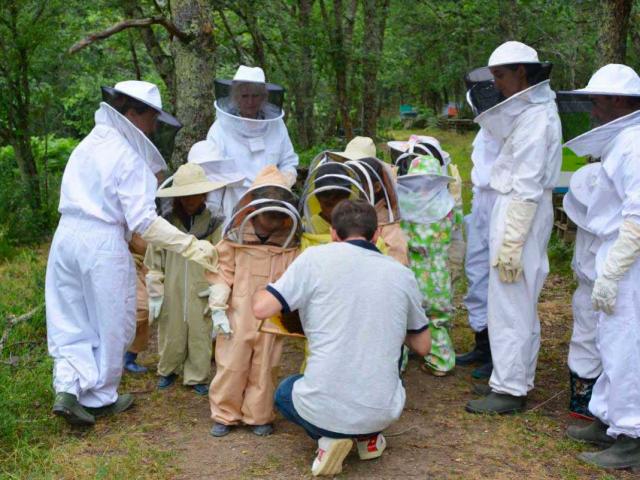 Apprentis apiculteurs au Parc animalier de Gramat