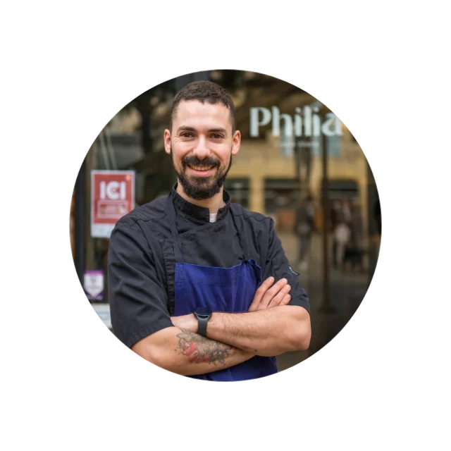 Photo du chef Thomas Biasutti, restaurant Philia à Saint-Céré