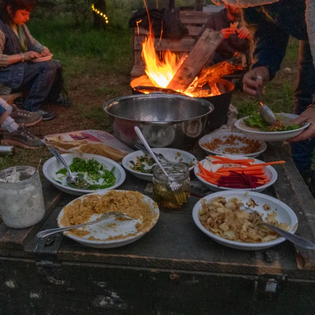 Soirée nomade au coin du feu