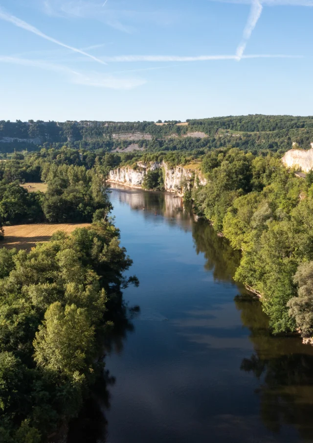 LA Dordogne à la falaise Mirandol