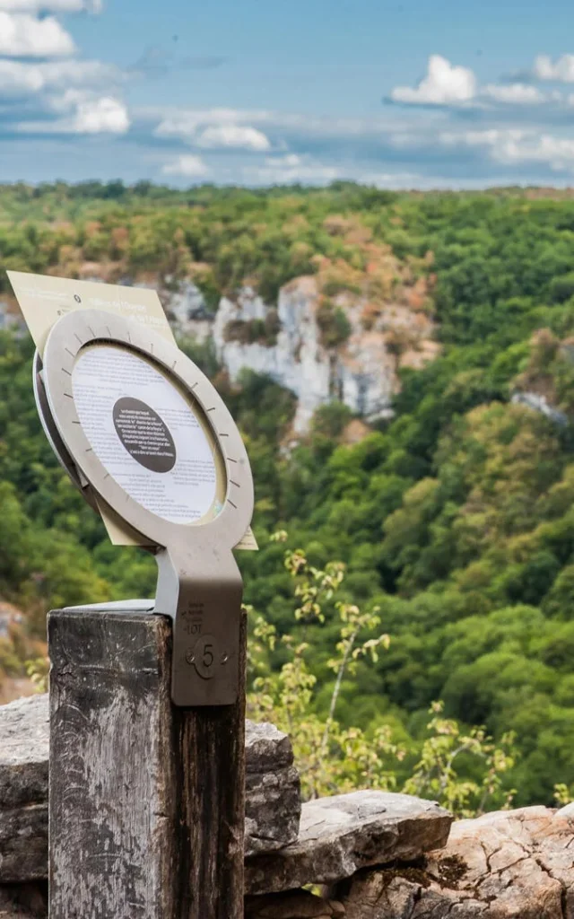 Vue sur le Canyon de l'Alzou depuis les falaises